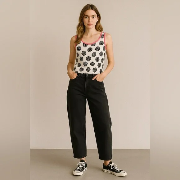 Vintage Escada 100% Silk 50’s beehive faces women black white hot pink s… - Picture 2 of 8